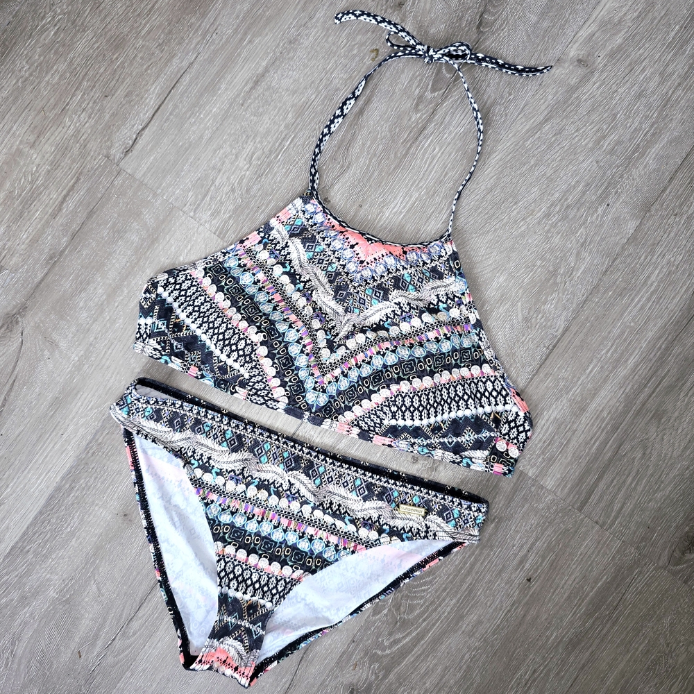 Sunseeker Geometric Tribal Boho Bikini Two Peice Bathing Suit Set